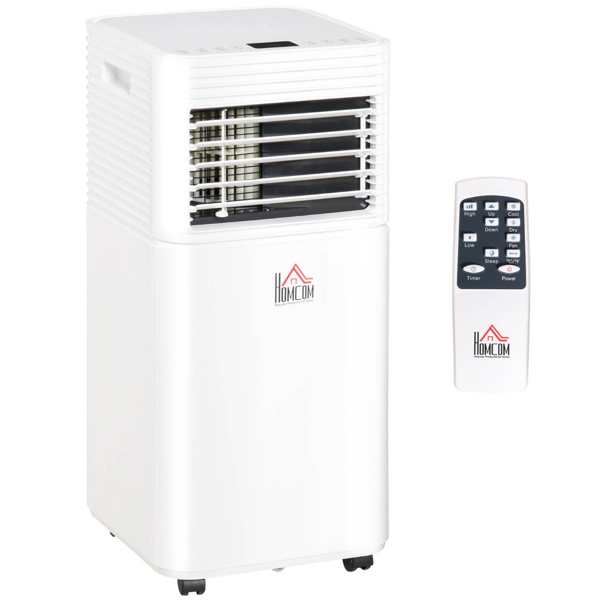 Homcom 4-In-1 Portable Air Conditioner Unit , White – 10,000 BTU