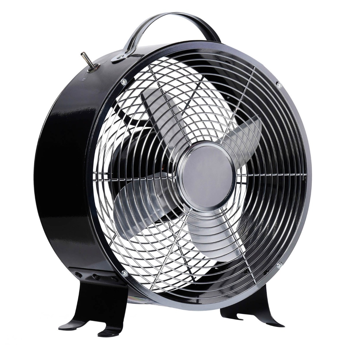 Homcom 26cm Metal Desk Fan – Black