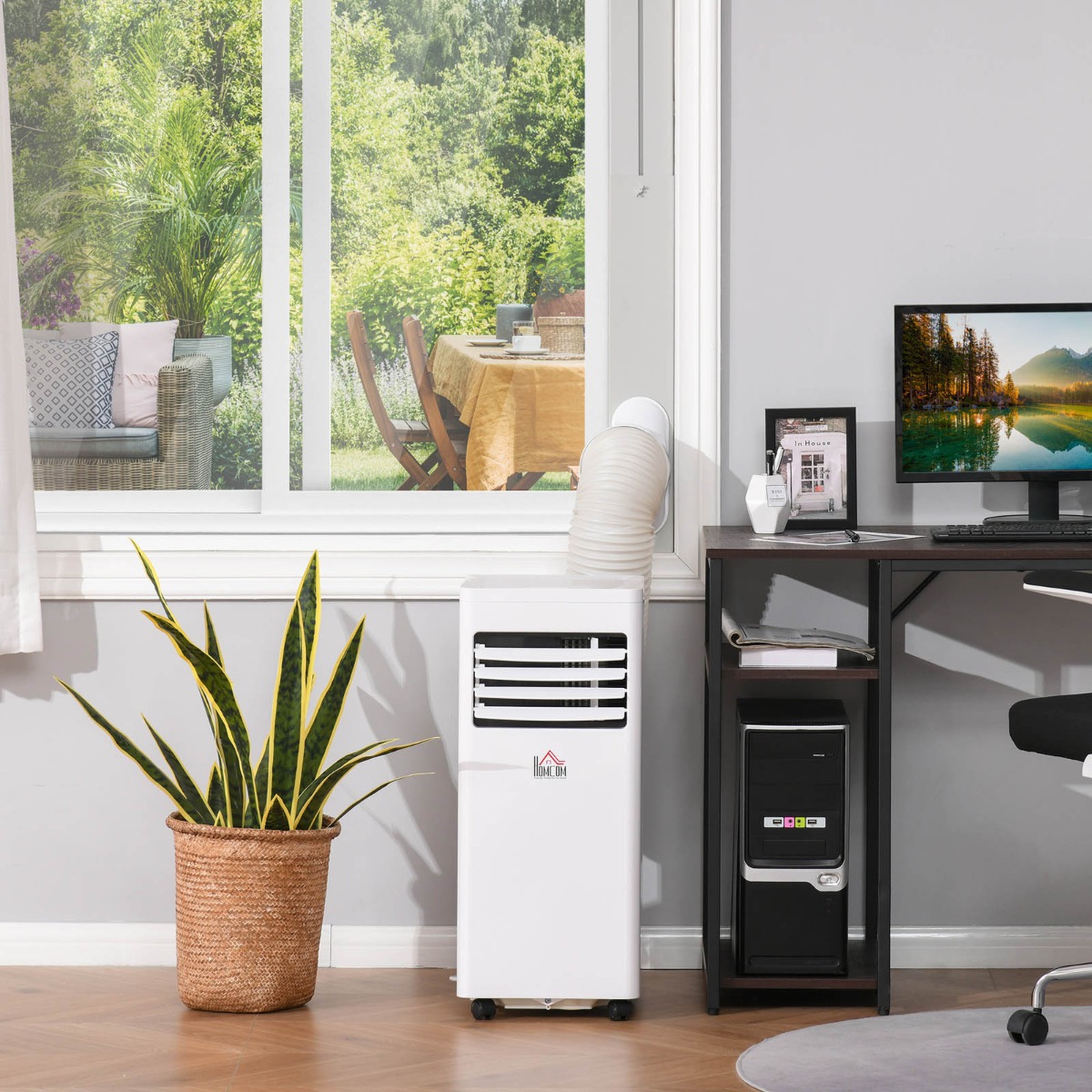 Homcom Portable Air Conditioner Unit, White – 5000 BTU