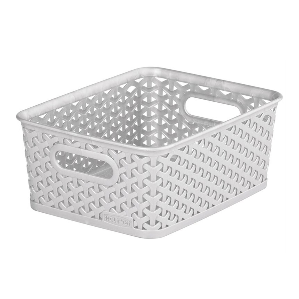 Curver My Style Nestable Rattan Basket 8 Litre – Grey