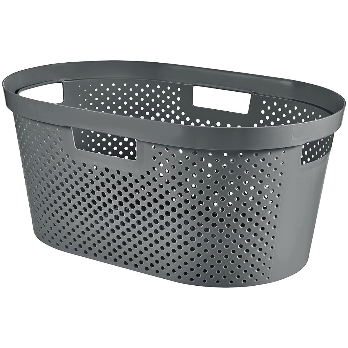 Curver Infinity Dots Laundry Basket 40 Litre – Grey