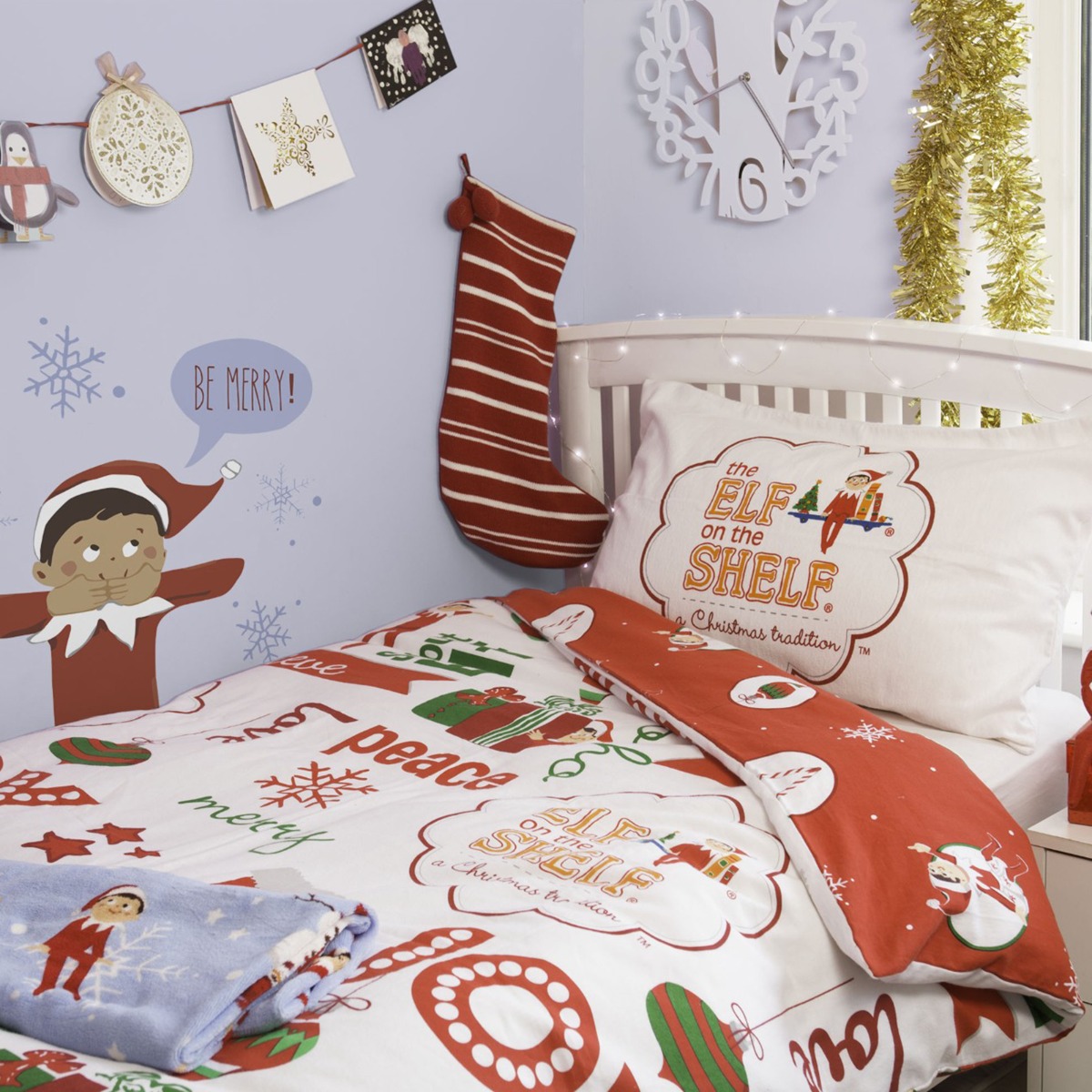 Elf On The Shelf A Christmas Tradition Duvet Covet Set, Orange – Junior