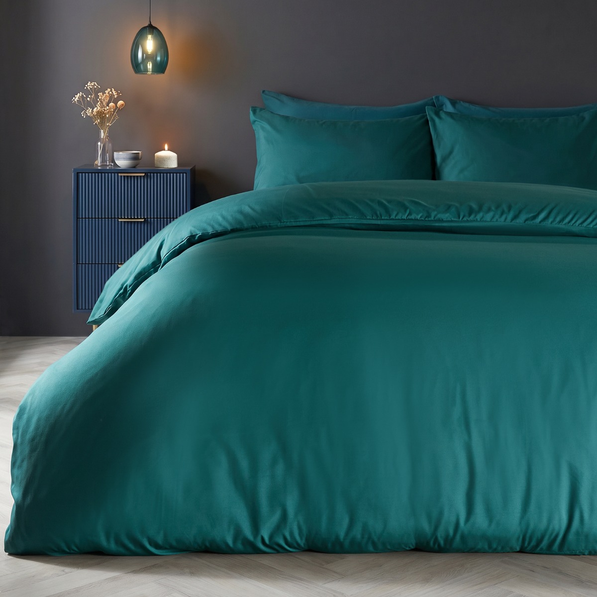 OHS Microfibre Duvet Set, Teal – Double