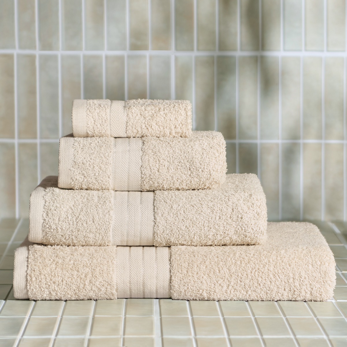 OHS 100% Cotton Bath Sheet, Beige – 1PC