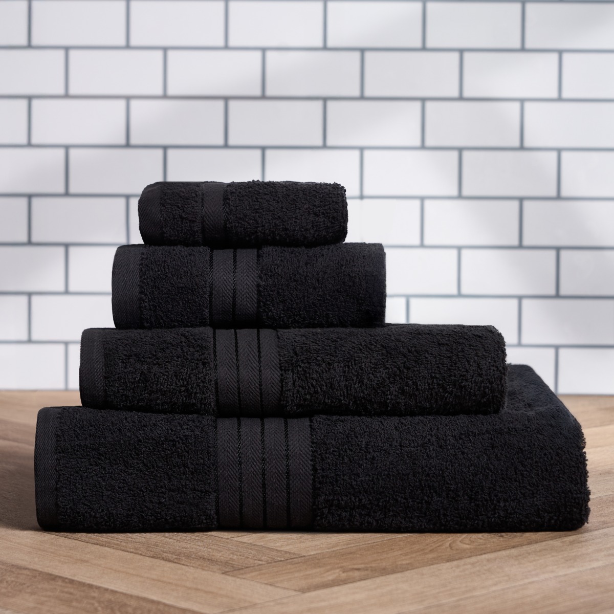 Brenfords 100% Cotton Hand Towel – Black