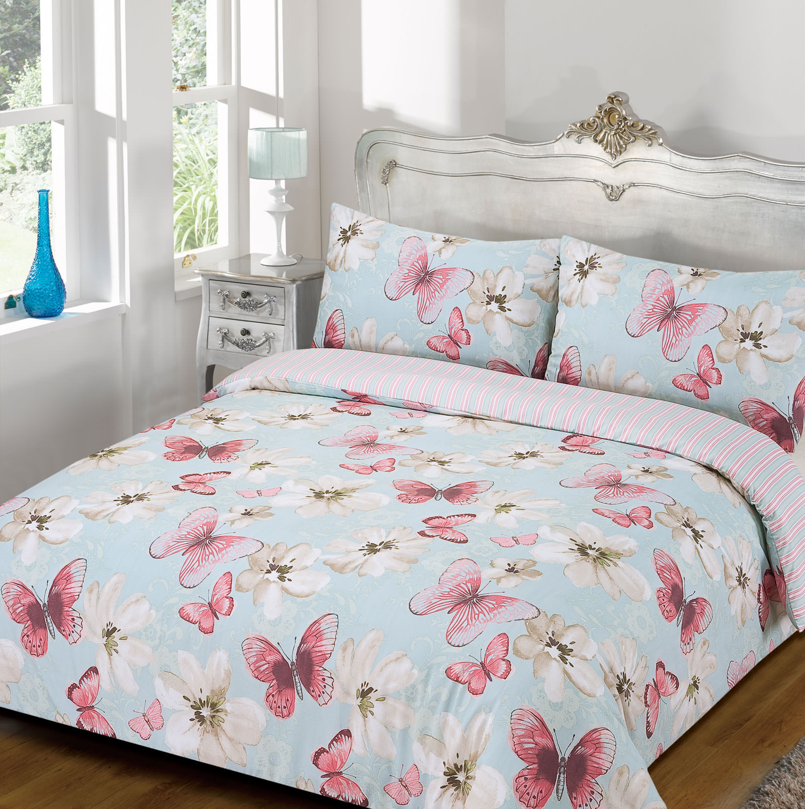Butterfly Duvet Set, Blue – King