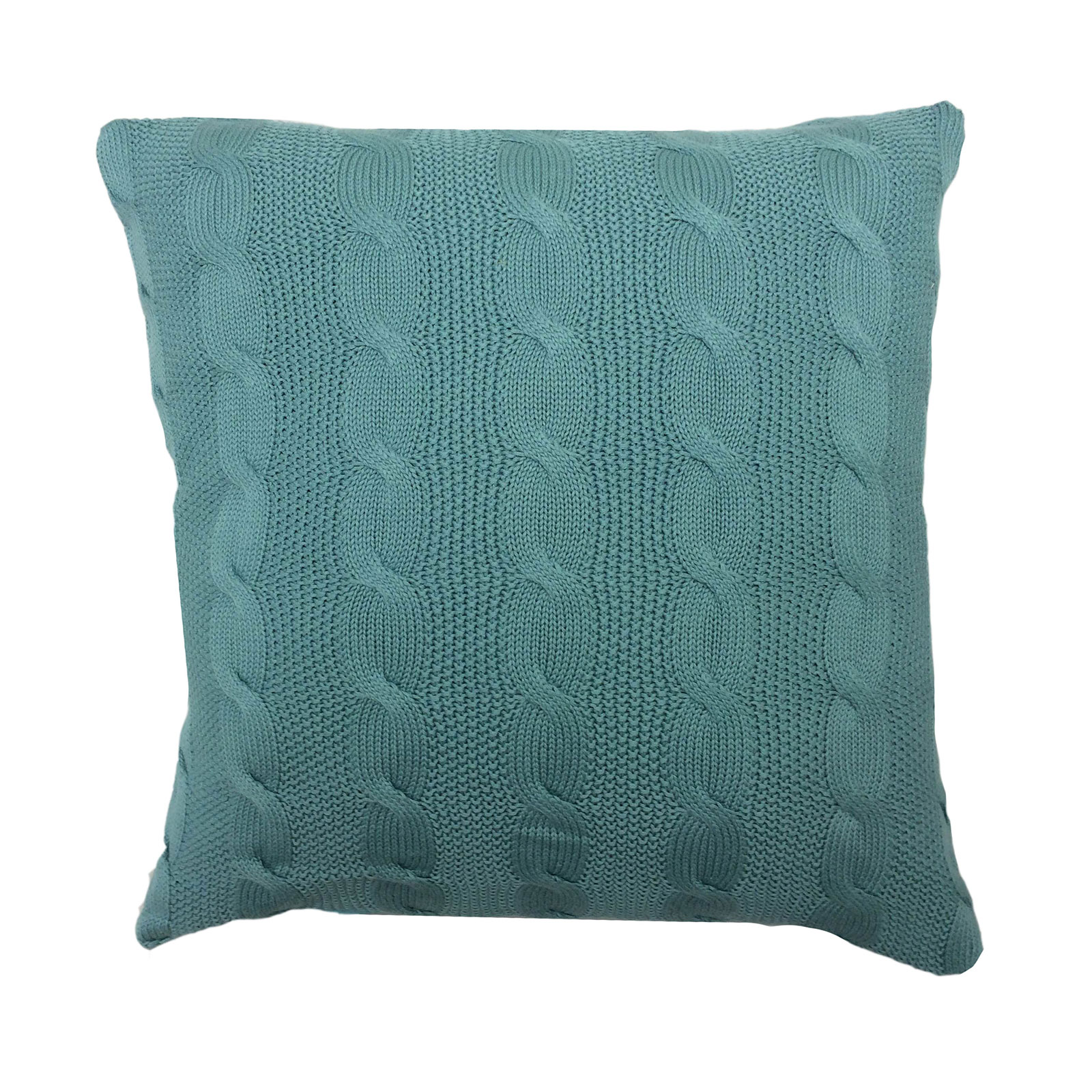 Cable Knit Cushion Cover Unfilled 43 x 43 cm – Duck Egg