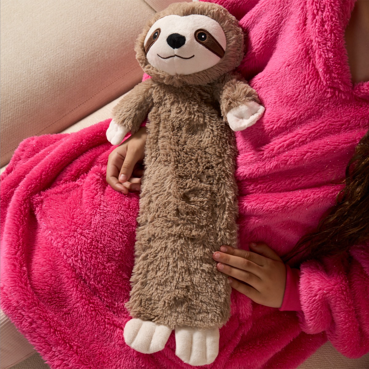 Warmies Sloth Long Hot Water Bottle – Brown