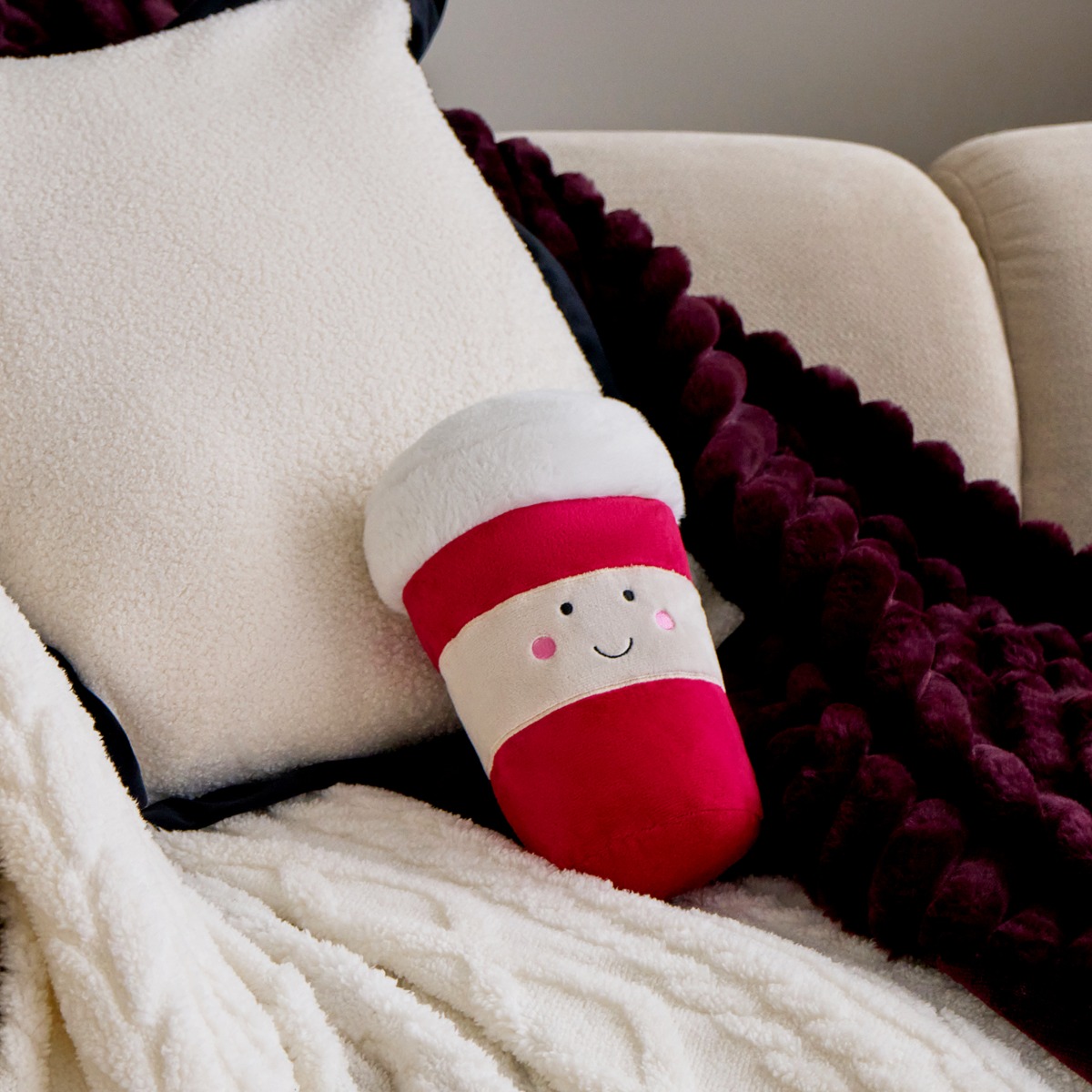OHS Coffee Cup Microwaveable Hottie – Burgundy