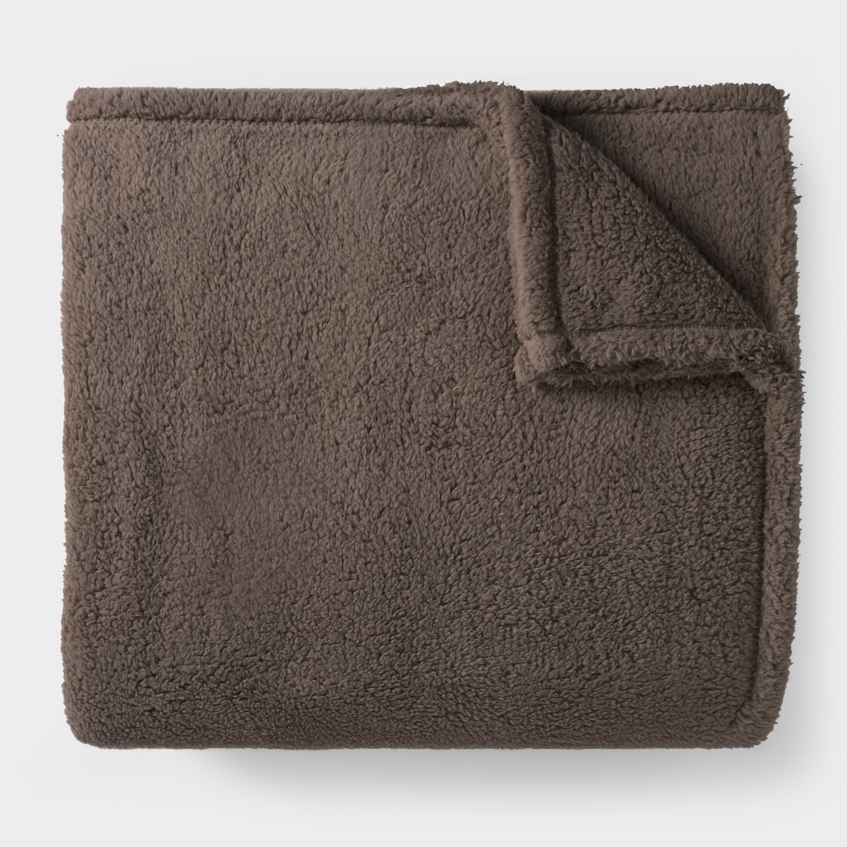OHS Teddy Fleece Throw, Brown – 125 x 150cm