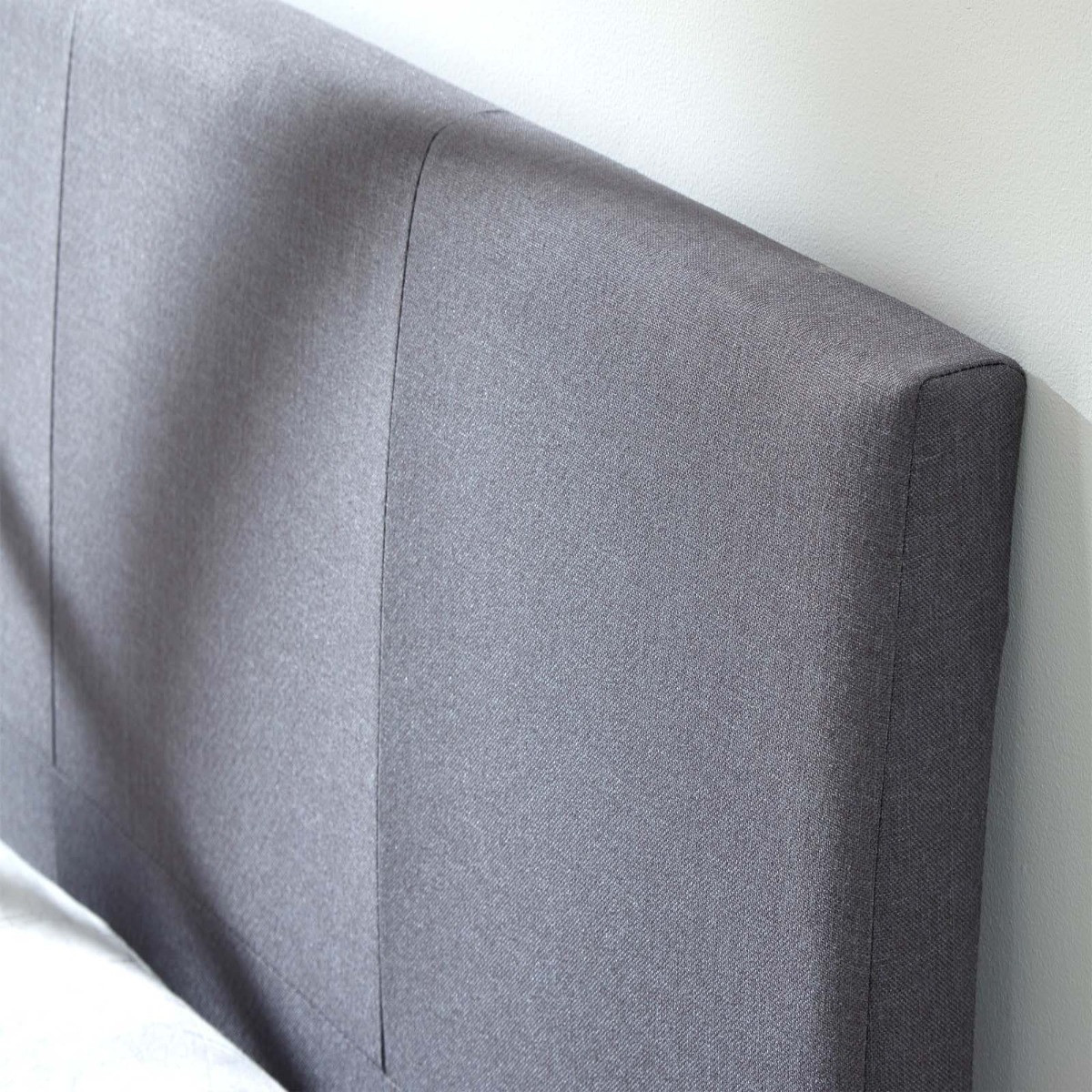 Ascot Upholstered Fabric Ottoman Storage Bed - Grey>