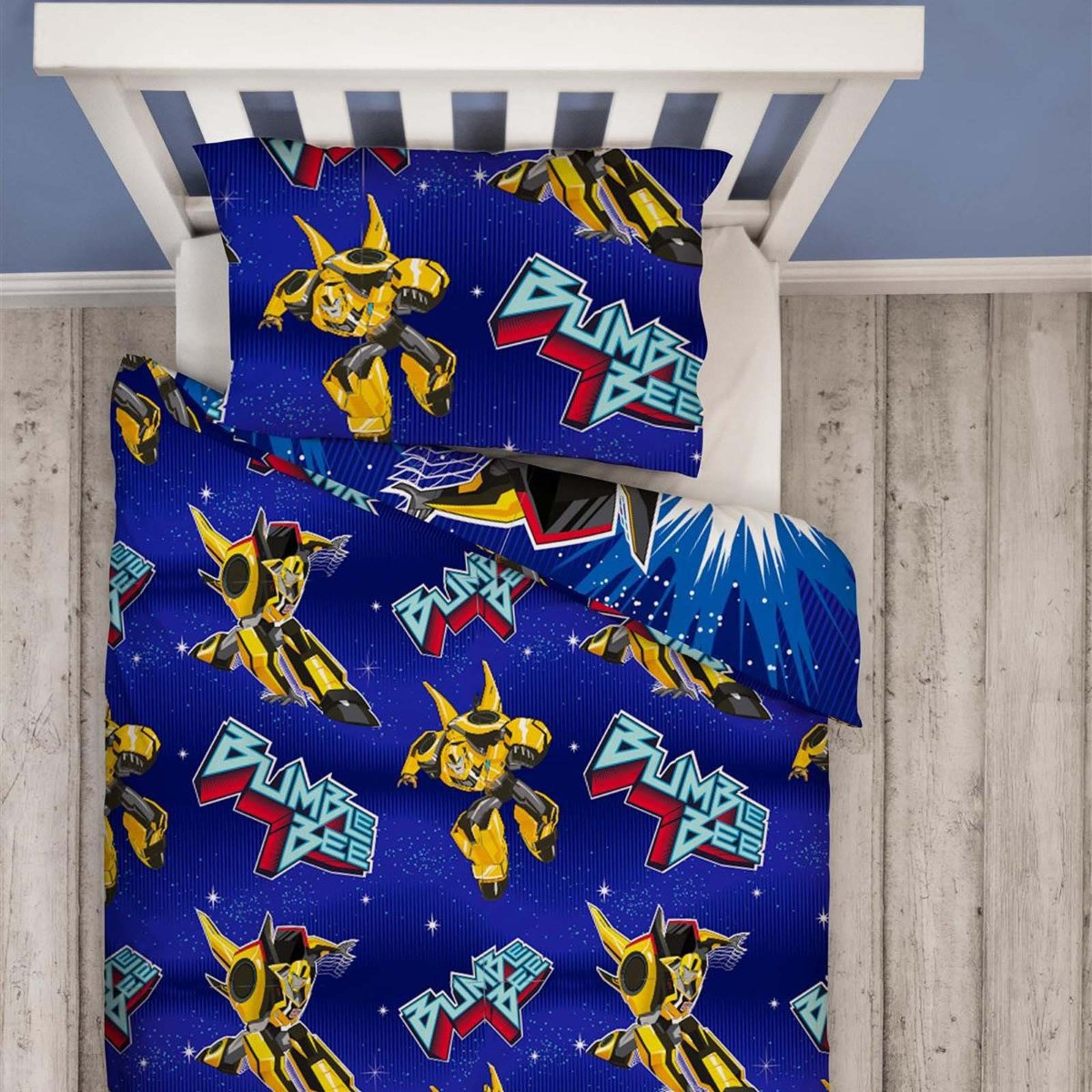 Transformers Reversible Duvet Set, Blue - Single>
