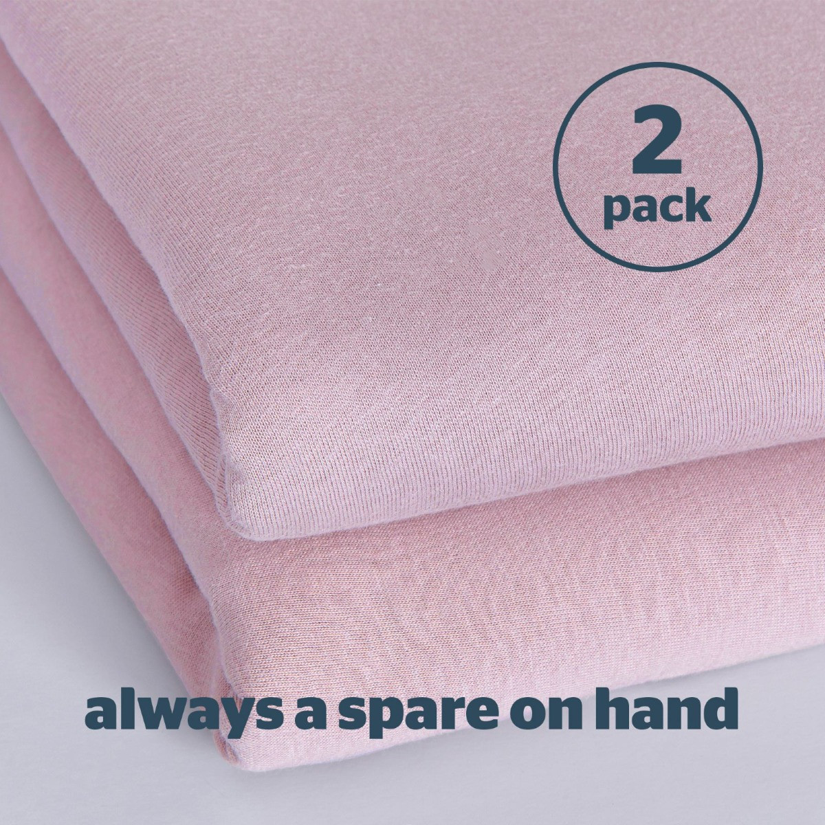 Silentnight Safe Nights 2 Pack Fitted Sheet, Moses Basket - Pink>