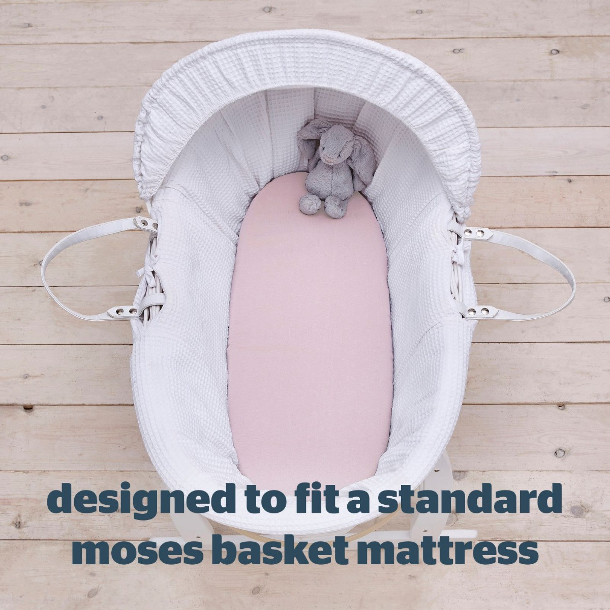 Silentnight Safe Nights 2 Pack Fitted Sheet, Moses Basket - Pink>