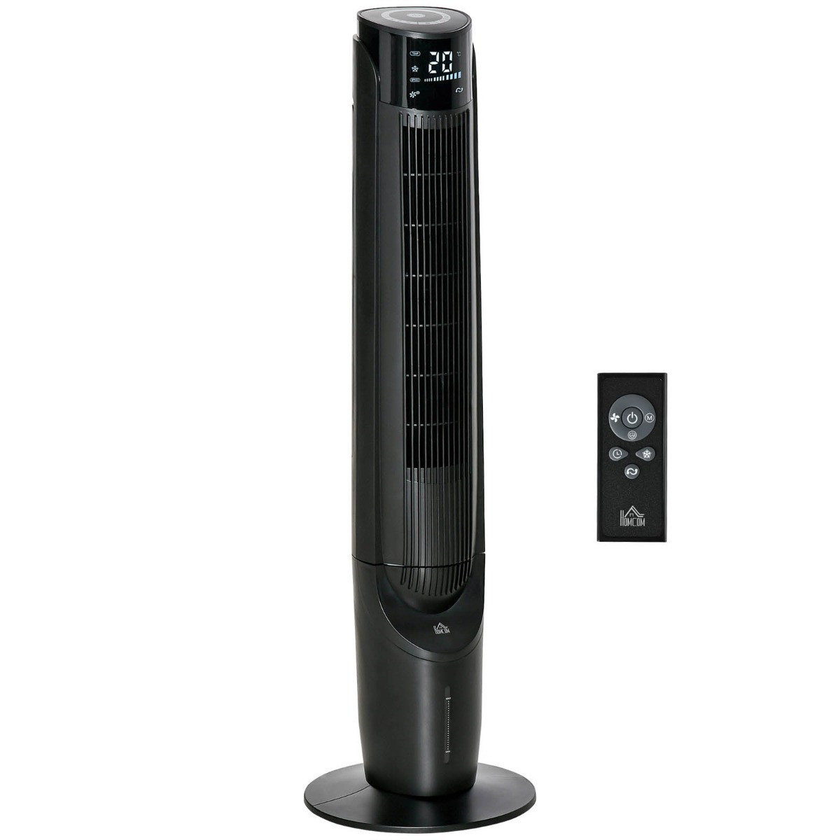 Homcom 42" 4-in-1 Ice Cooling Tower Fan + Water Conditioner - Black>