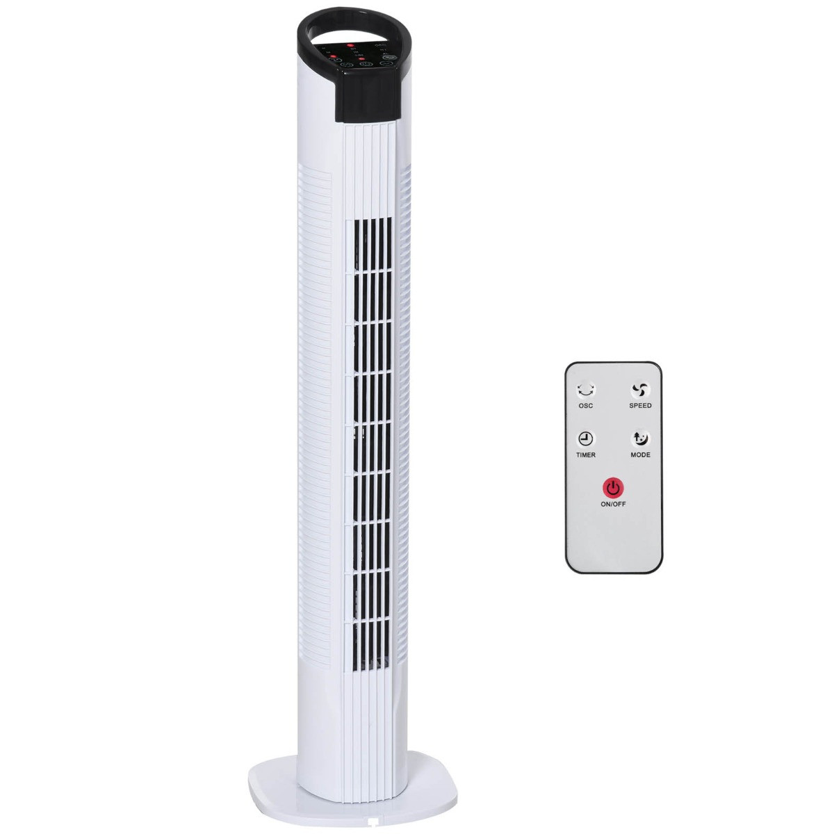 Homcom 31" Oscillating Tower Fan - White>