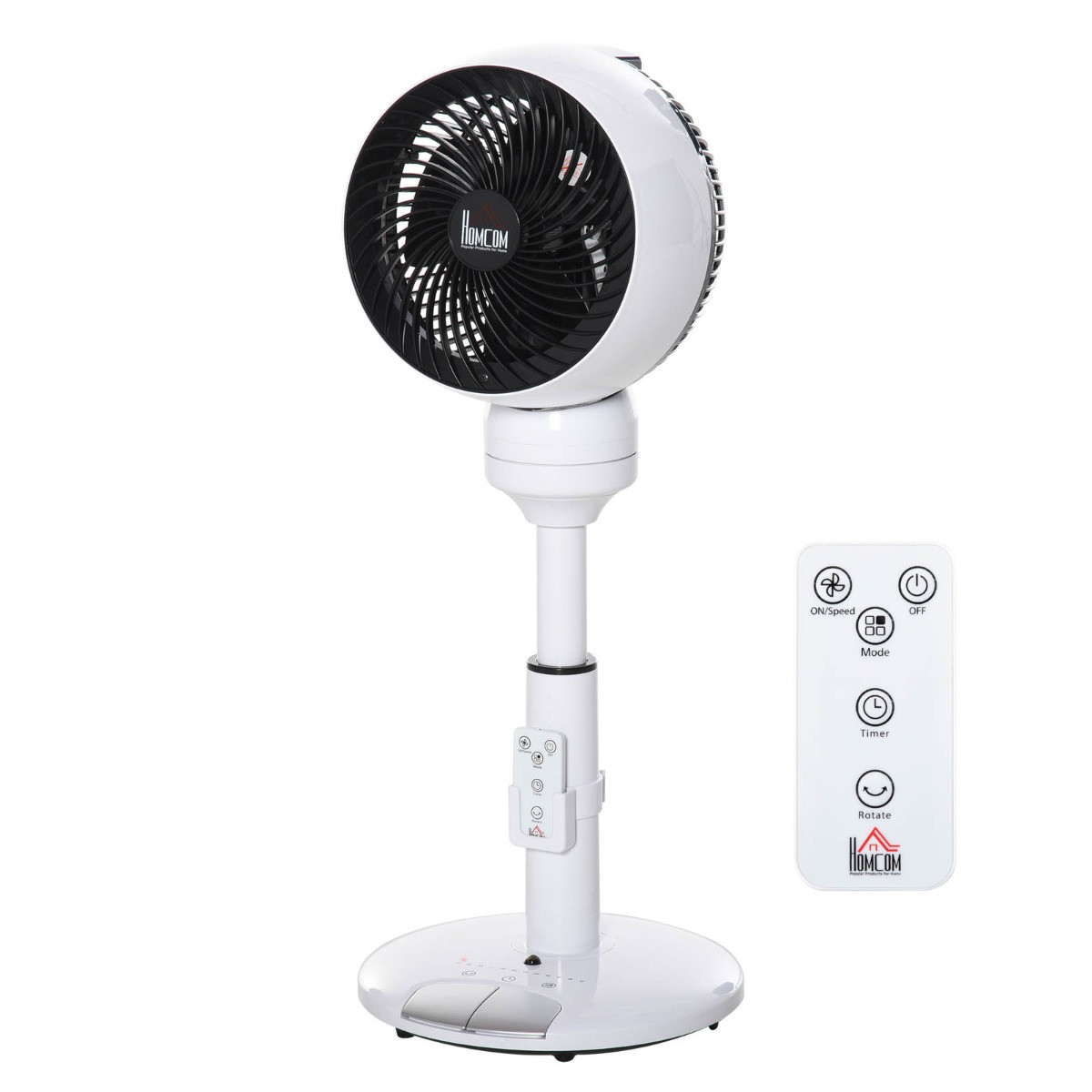 Homcom 28" Oscillating Air Circulator Fan - White>