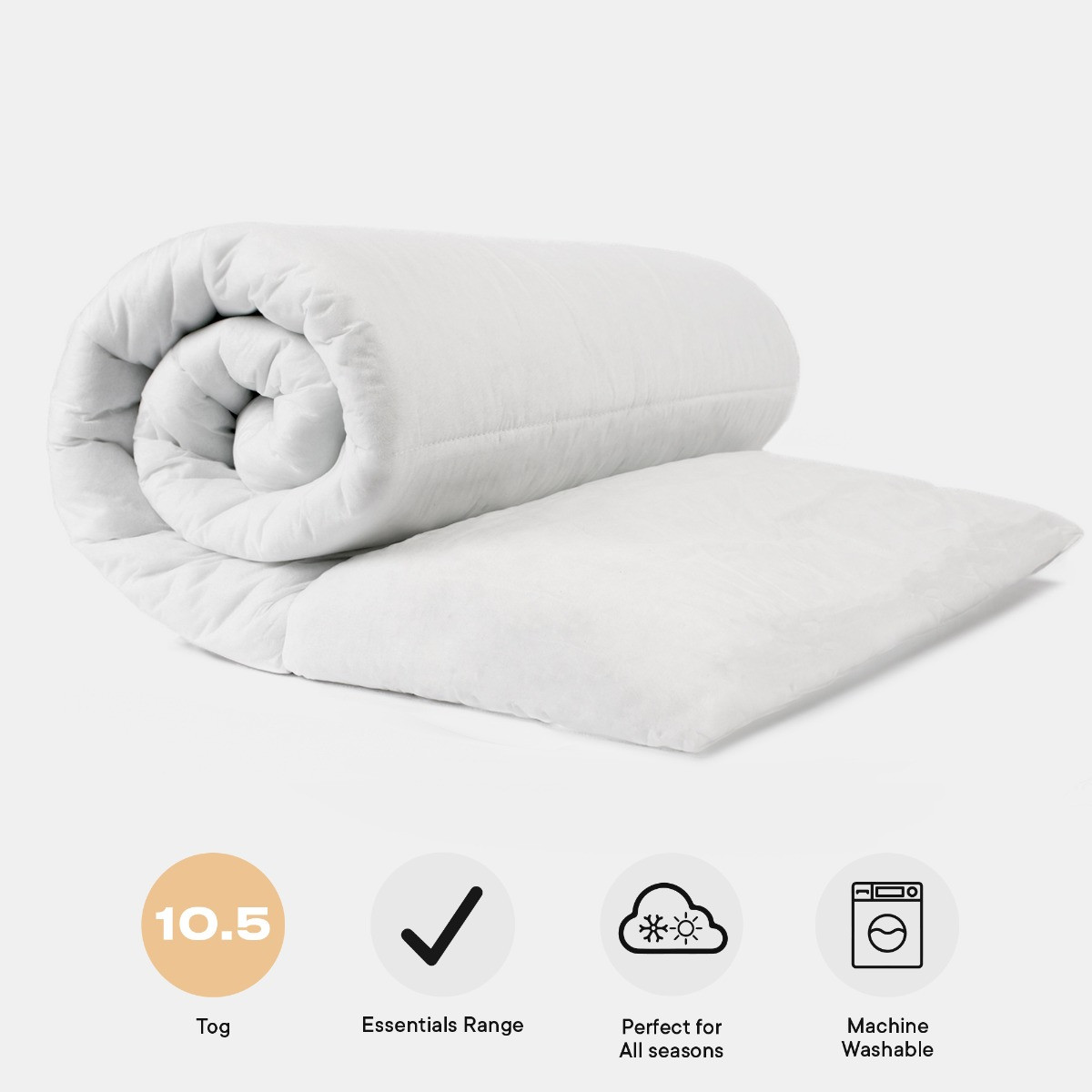 OHS Essentials 10.5 Tog Warm Duvet - Superking>