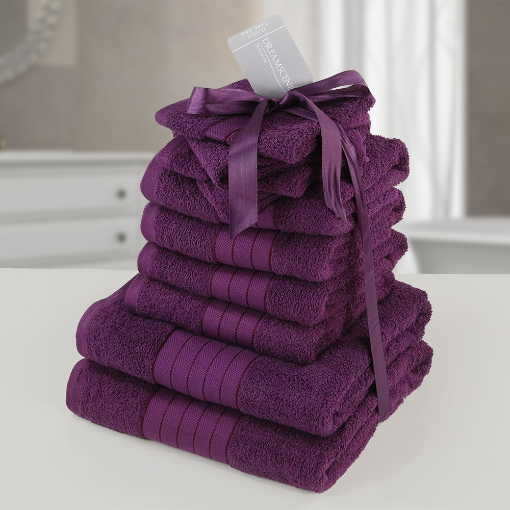 Dreamscene Towel Bale 10 Piece - Purple>
