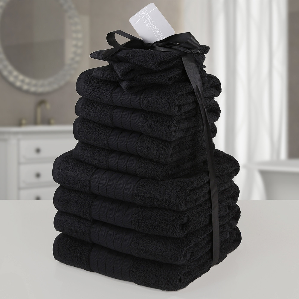 Brentfords Towel Bale 12 Piece - Black>