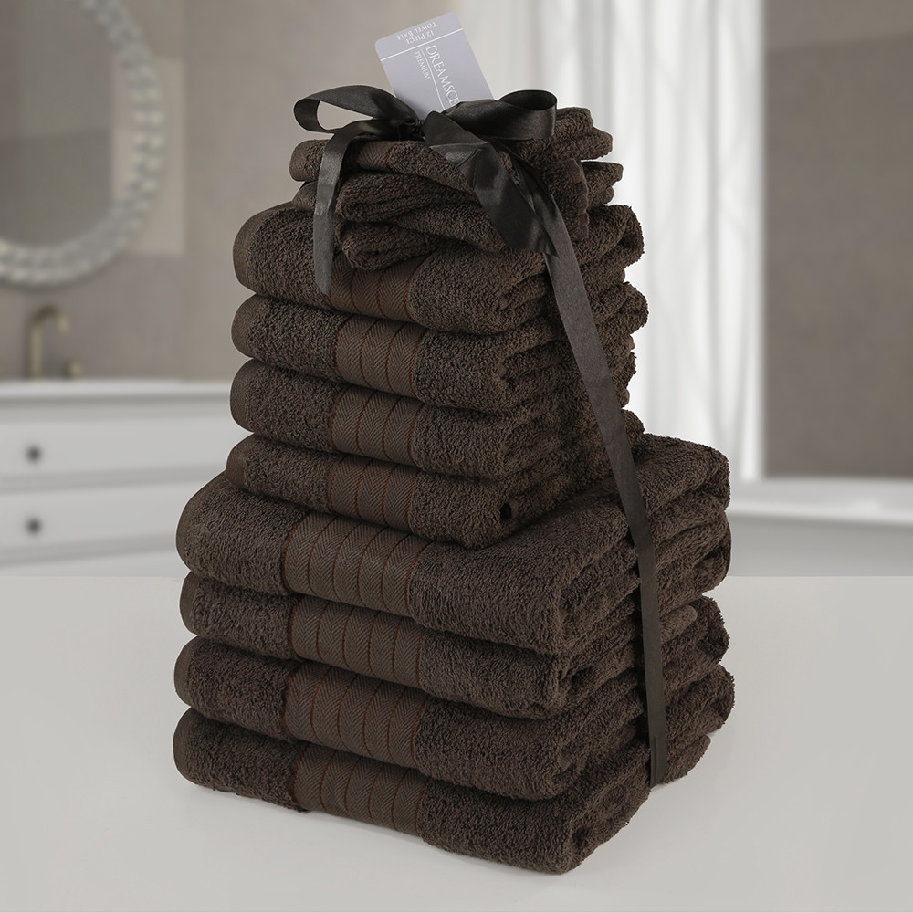 Brentfords Towel Bale 12 Piece - Chocolate>