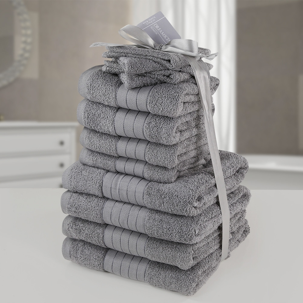 Dreamscene Towel Bale 12 Piece - Grey>