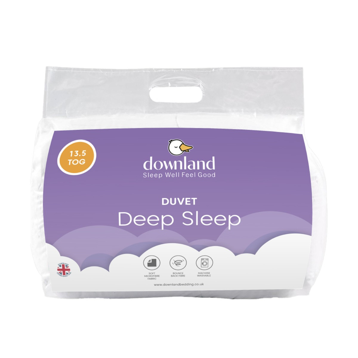 Downland Deep Sleep 13.5 Tog Duvet, White King