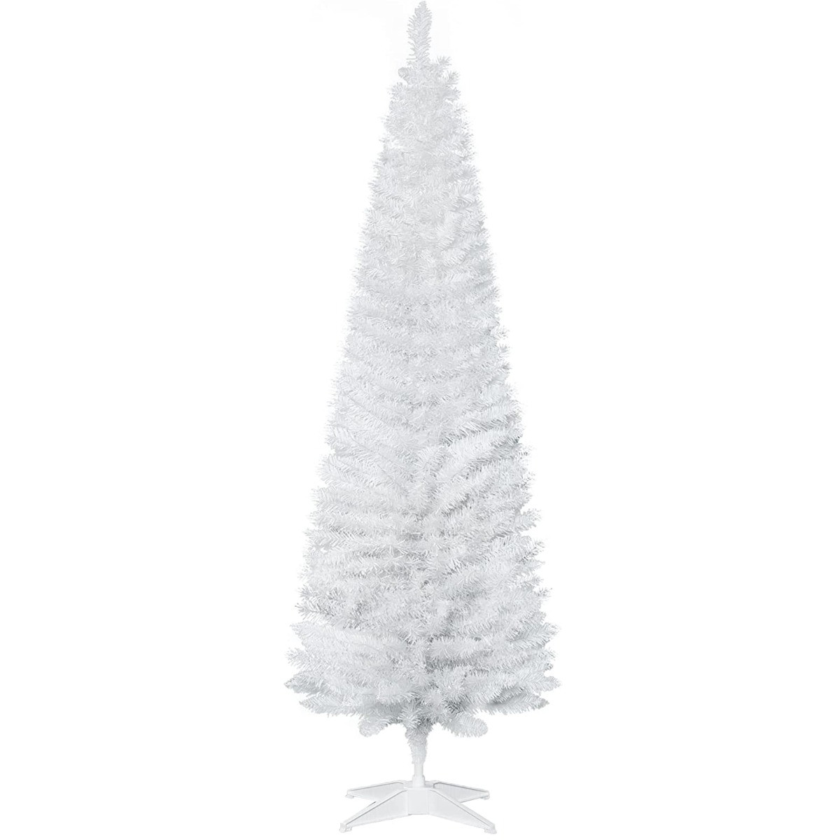 OHS Artificial Slim Christmas Tree, White - 6ft>