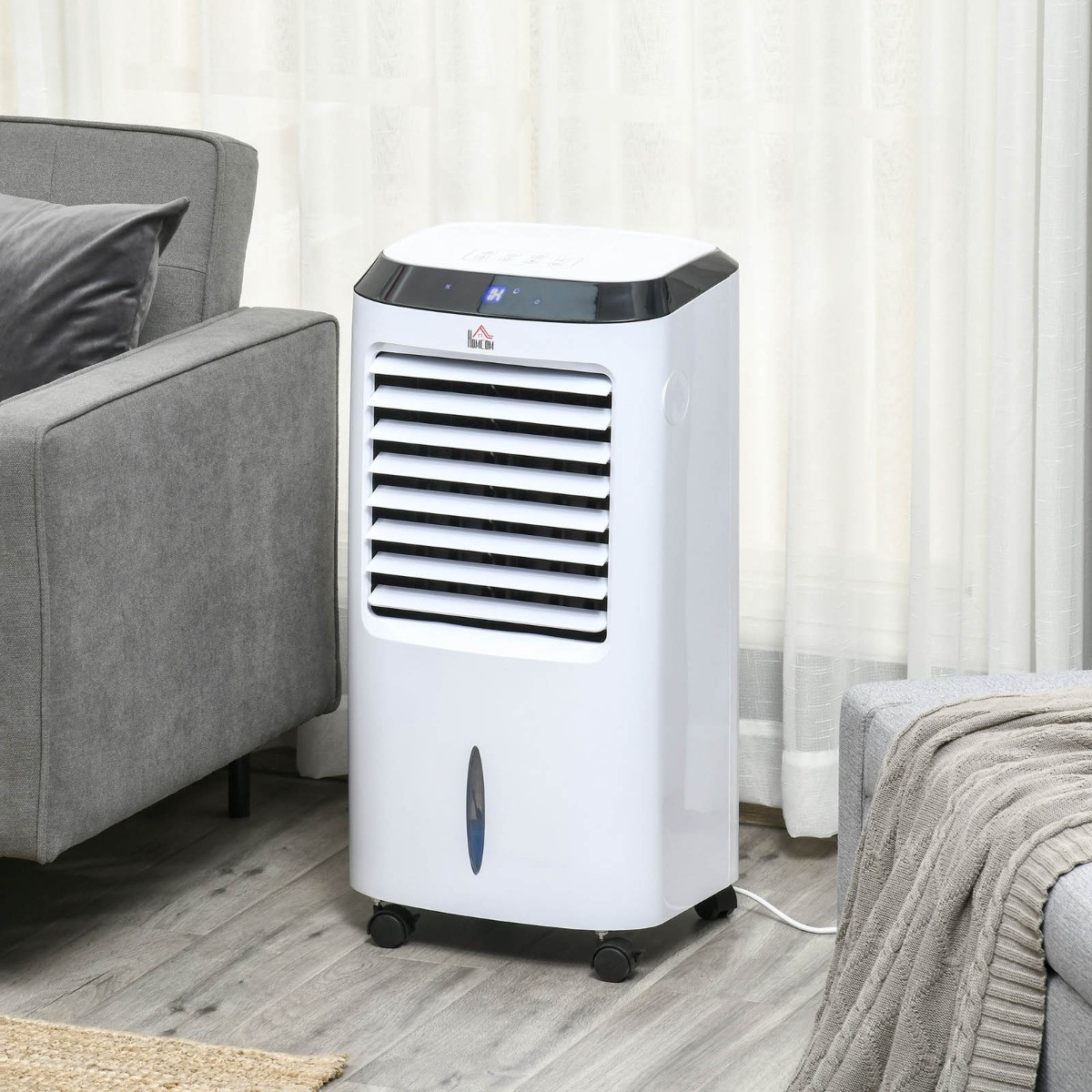 Homcom Portable Air Cooler Conditioner - White>