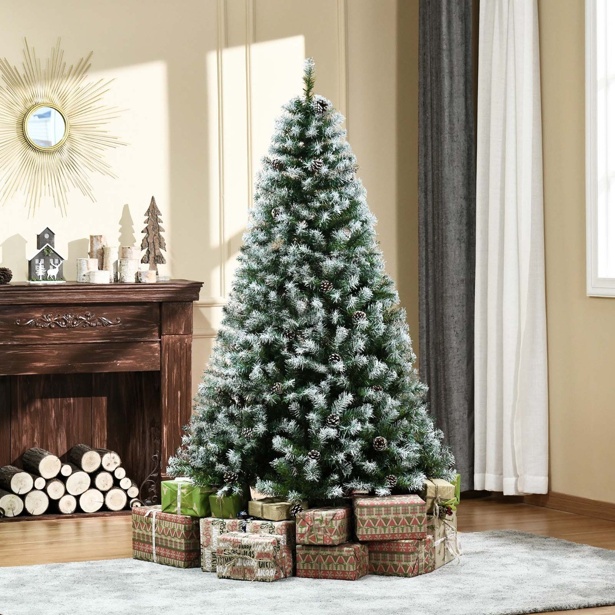 Sapin De Noël Artificiel Triumph Tree – Modèle Forest Frosted, 260 Cm De Haut, Branches Vertes Et Effet Givré – Décoration Fêtes
