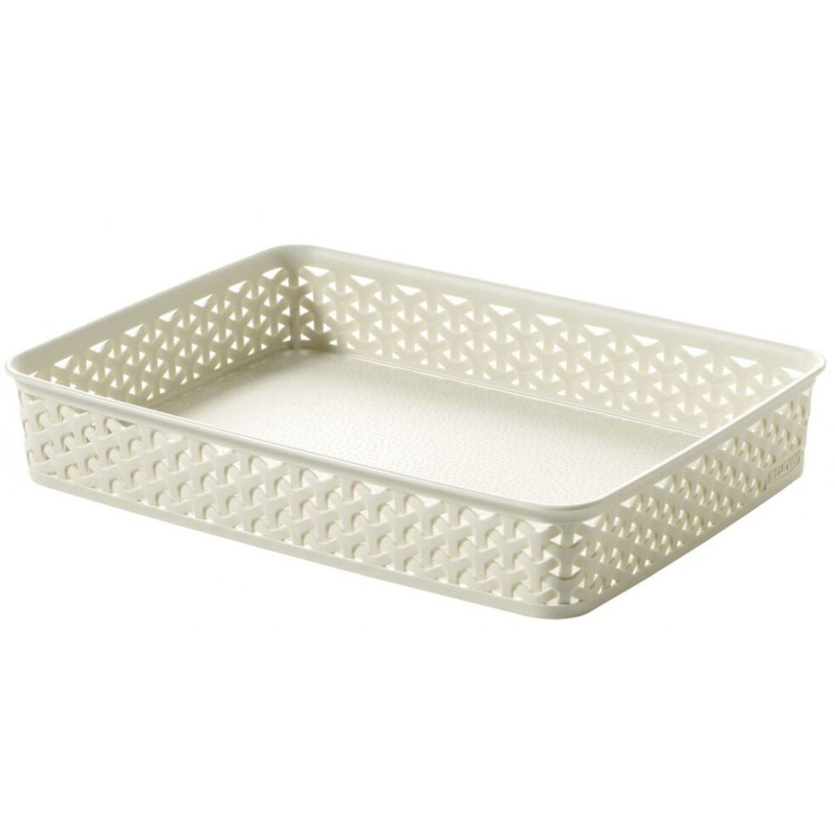 Curver My Style A4 Rattan Tray - Vintage White>