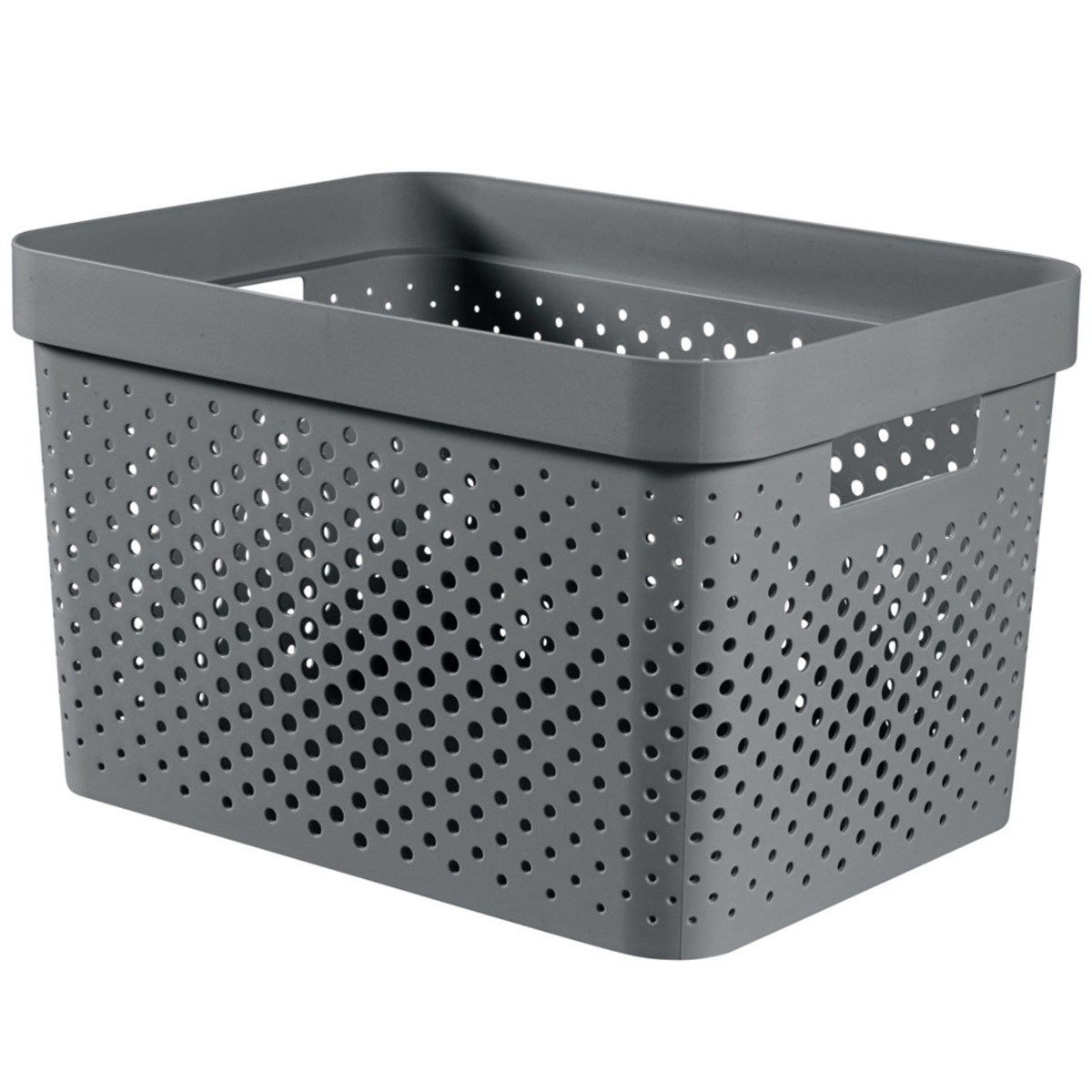 Curver Infinity Dots Box 17 Litre - Dark Grey>