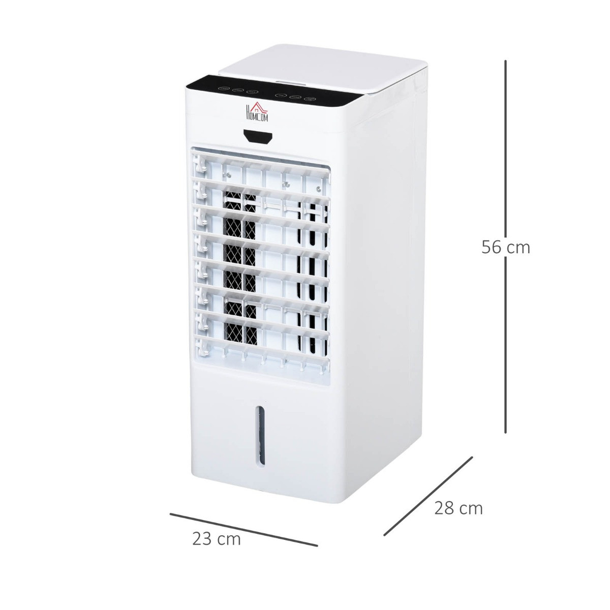 Homcom Portable Evaporative Humidifier Air Cooler - White>