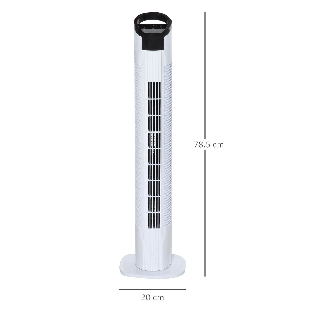 Homcom 31" Oscillating Tower Fan - White>