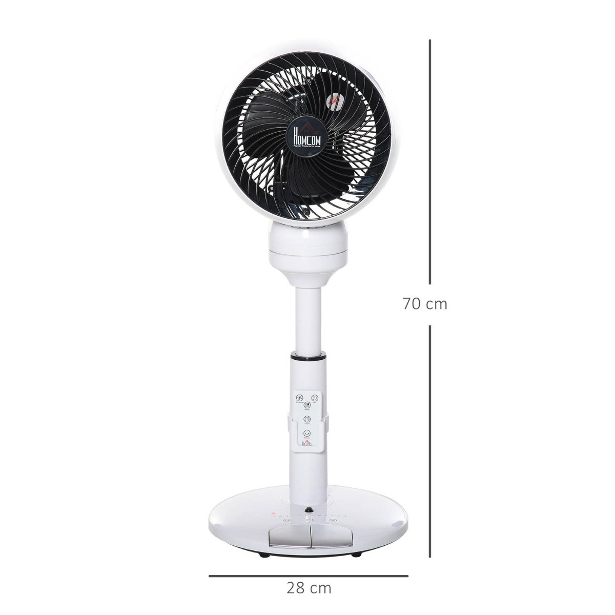 Homcom 28" Oscillating Air Circulator Fan - White>