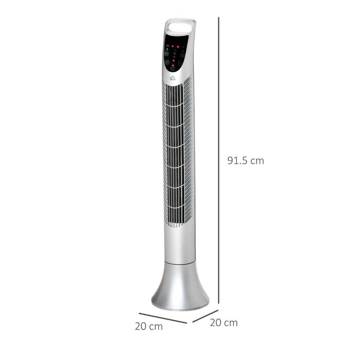 Homcom 36" Oscillating LED Tower Fan - Silver>