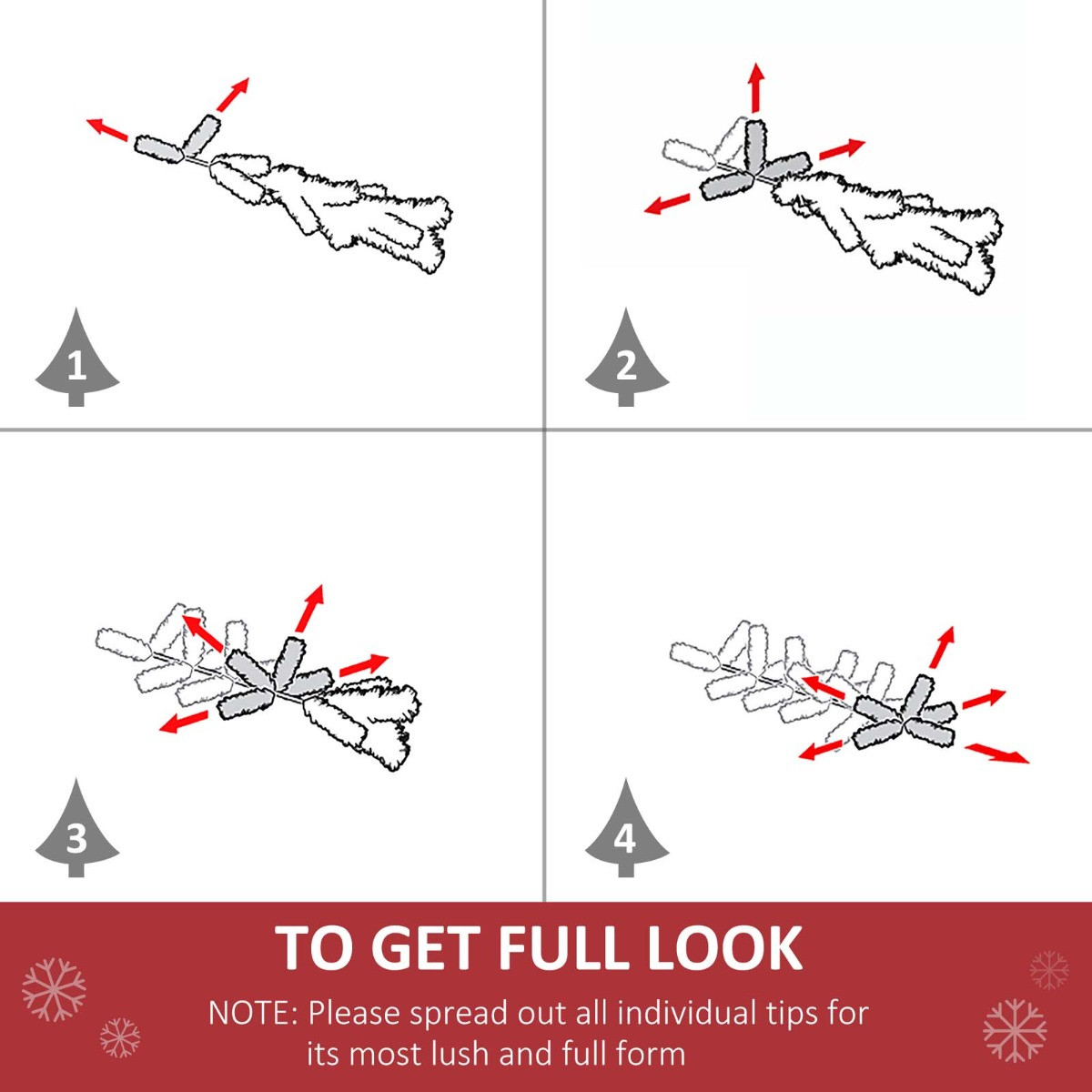 OHS Pre Lit Artificial Christmas Tree With Warm LED Lights, Green With Gold Accents - 5ft>