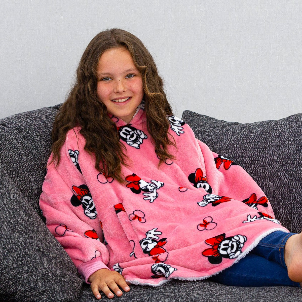 Disney Minnie Mouse Hoodie Blanket, Pink - Kids>