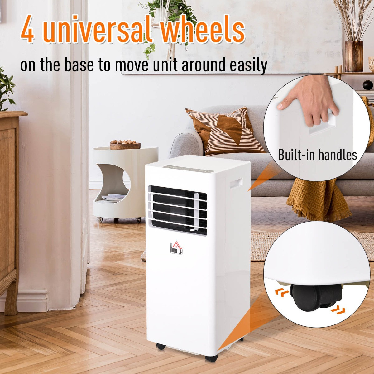 Homcom Portable Air Conditioner With Remote Control, White - 10,000 BTU>