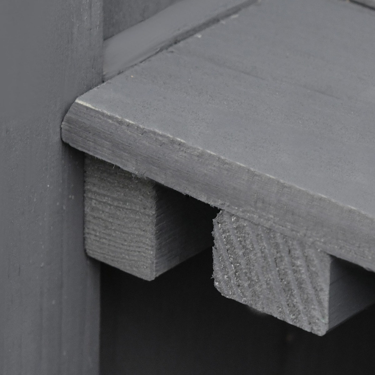 Outsunny Wooden Garden Storage Shed Cabinet - Grey>