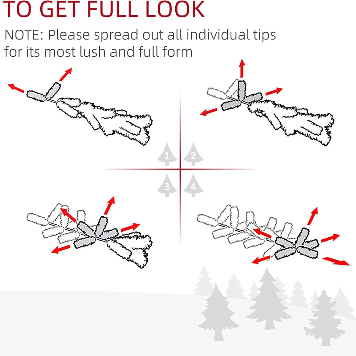 OHS Artificial Slim Christmas Tree, White - 6ft>