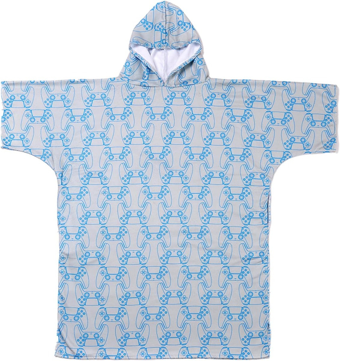 Playstation Drymee Classic Hooded Towel Poncho, Grey - Medium>