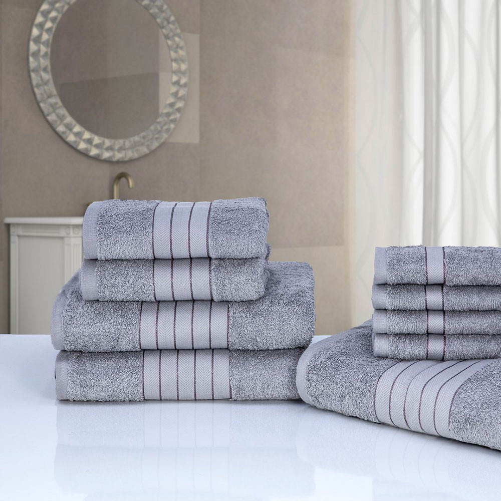 OHS Towel Bale 9 Piece - Silver>
