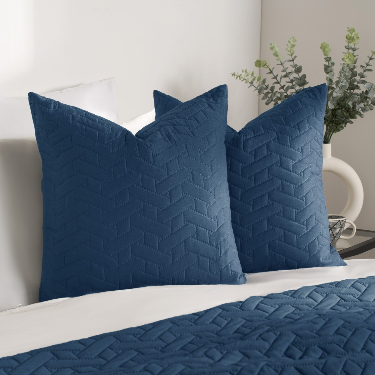 Brentfords Pinsonic Cushion Covers - Navy Blue