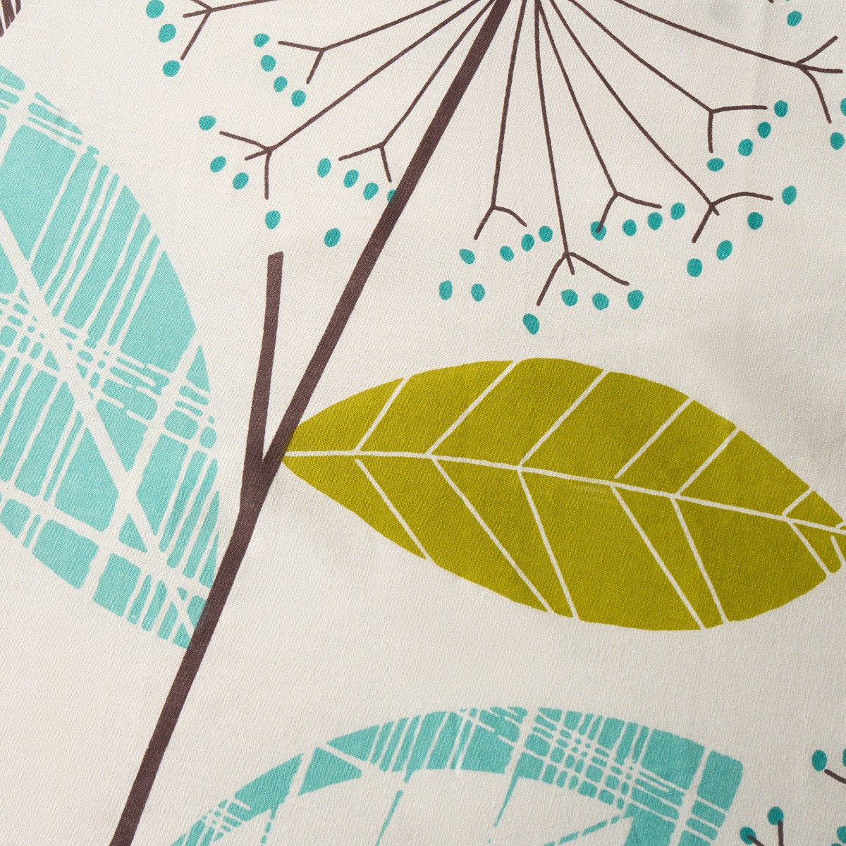 OHS Allium Floral Tartan Check Bedding King Size Duvet Cover Set - Teal/Green>