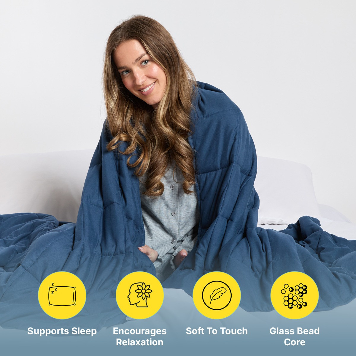 OHS Supersoft Weighted Blanket - Navy>