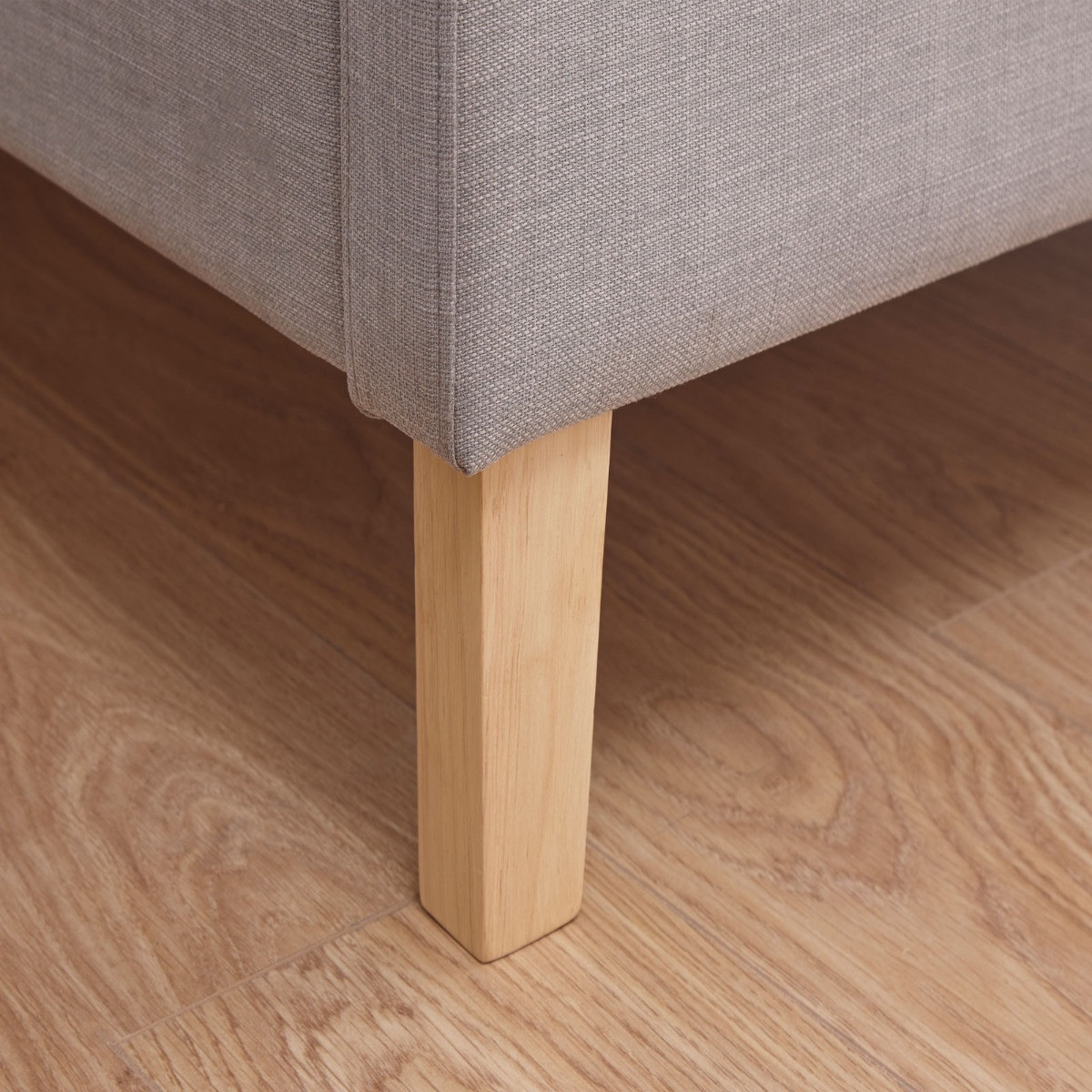 Ashbourne Upholstered Fabric Bed Frame, 3ft Single - Light Grey>