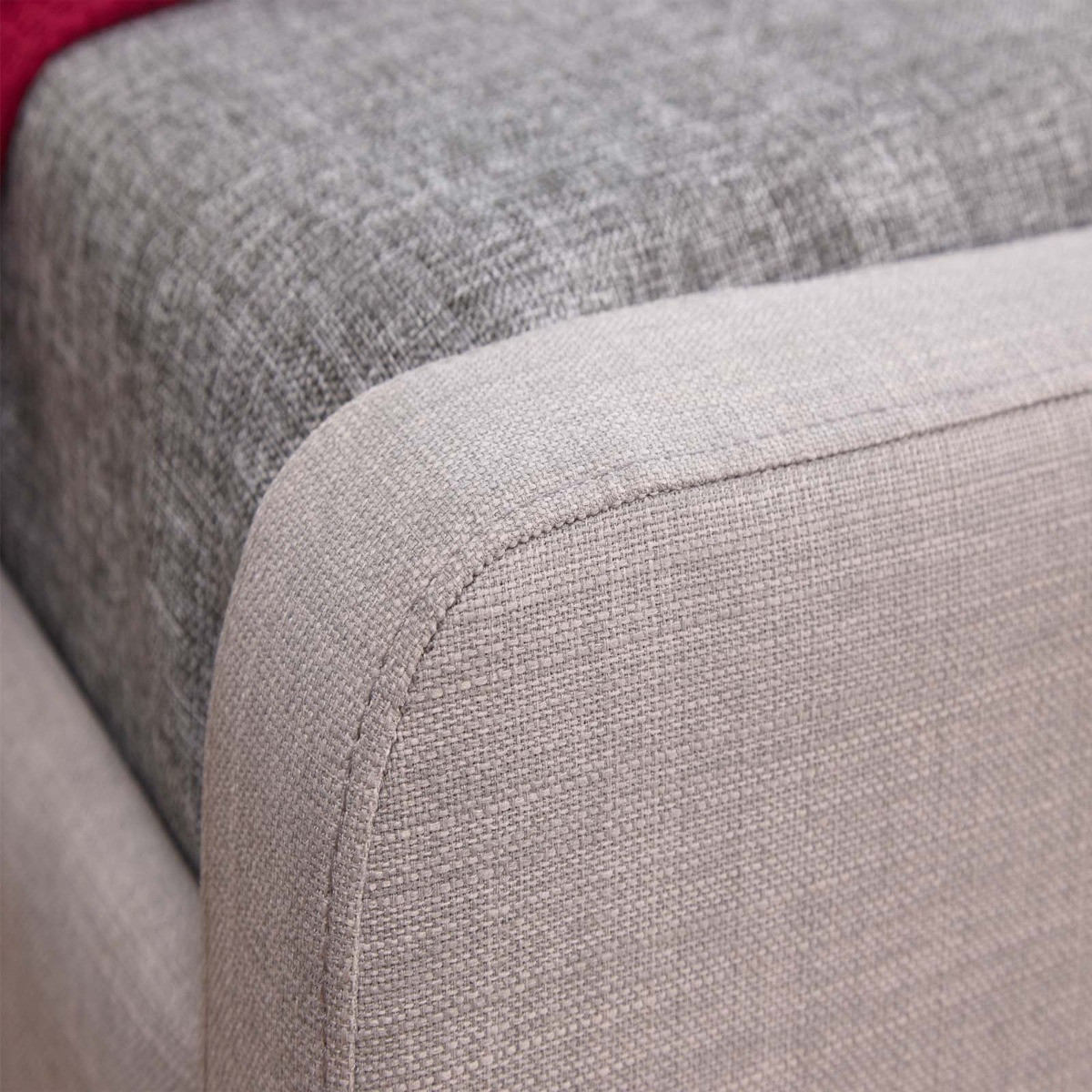 Ashbourne Upholstered Fabric Bed Frame, 4ft 6 Double - Light Grey>