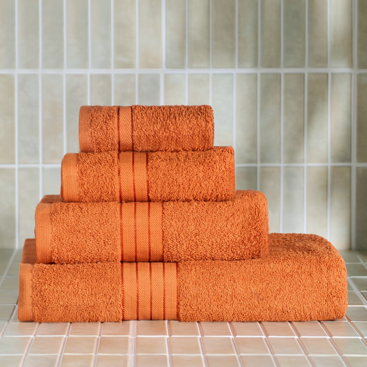 OHS 100% Cotton Bath Sheet, Burnt Orange - 1PC>