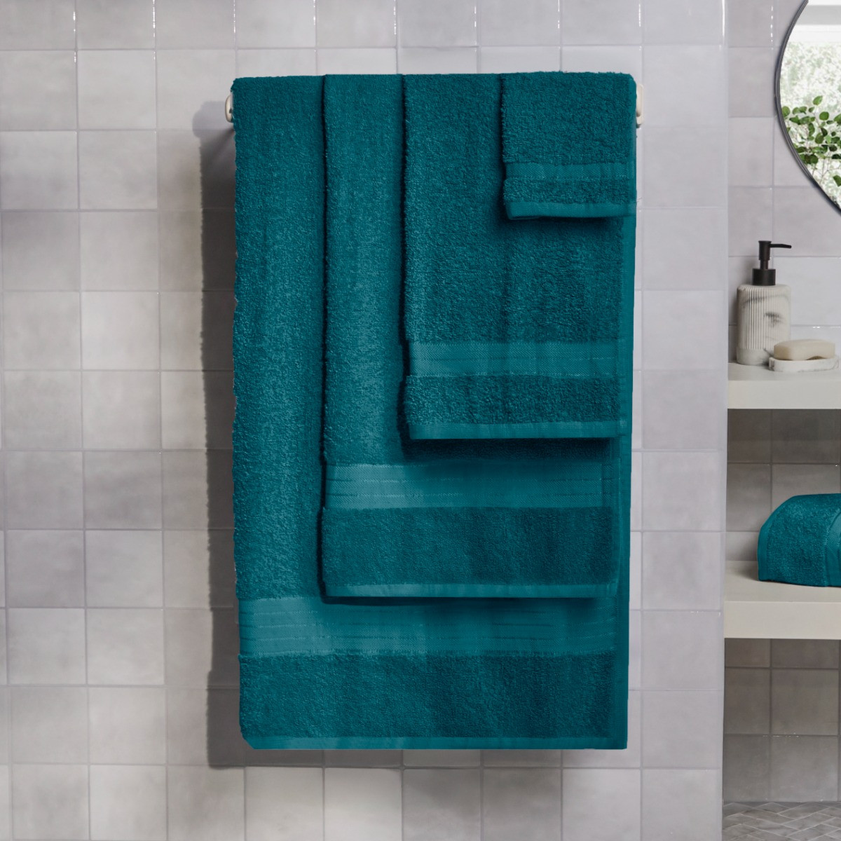 OHS 100% Cotton Bath Sheet, Dark Teal - 1PC>